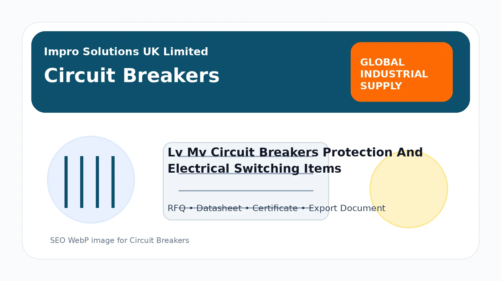 Circuit Breakers buying guide for MCC, switchgear, substations and industrial panels from Impro Solutions UK Limited
