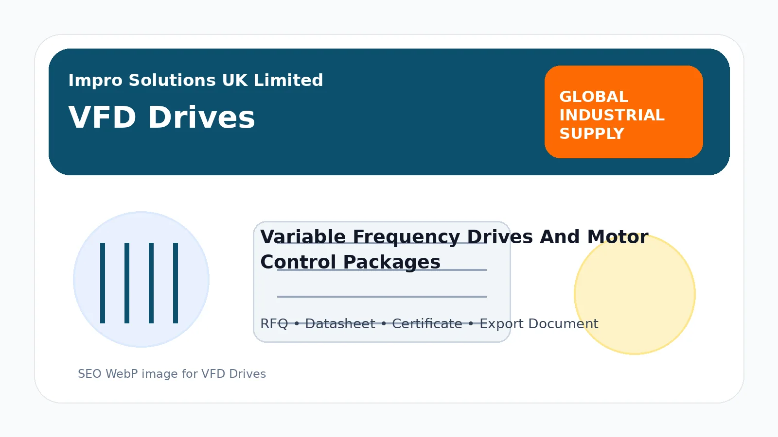 VFD Drives buying guide for pumps, fans, blowers, compressors and HVAC systems from Impro Solutions UK Limited